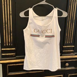 Gucci emblem tank-never worn-not authentic -med